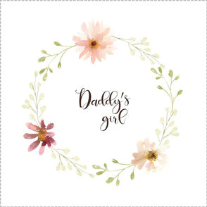 Baby Lovey - Floral Daddys Girl and lynx minky with coral satin ruffle - DBC Baby Bedding Co 