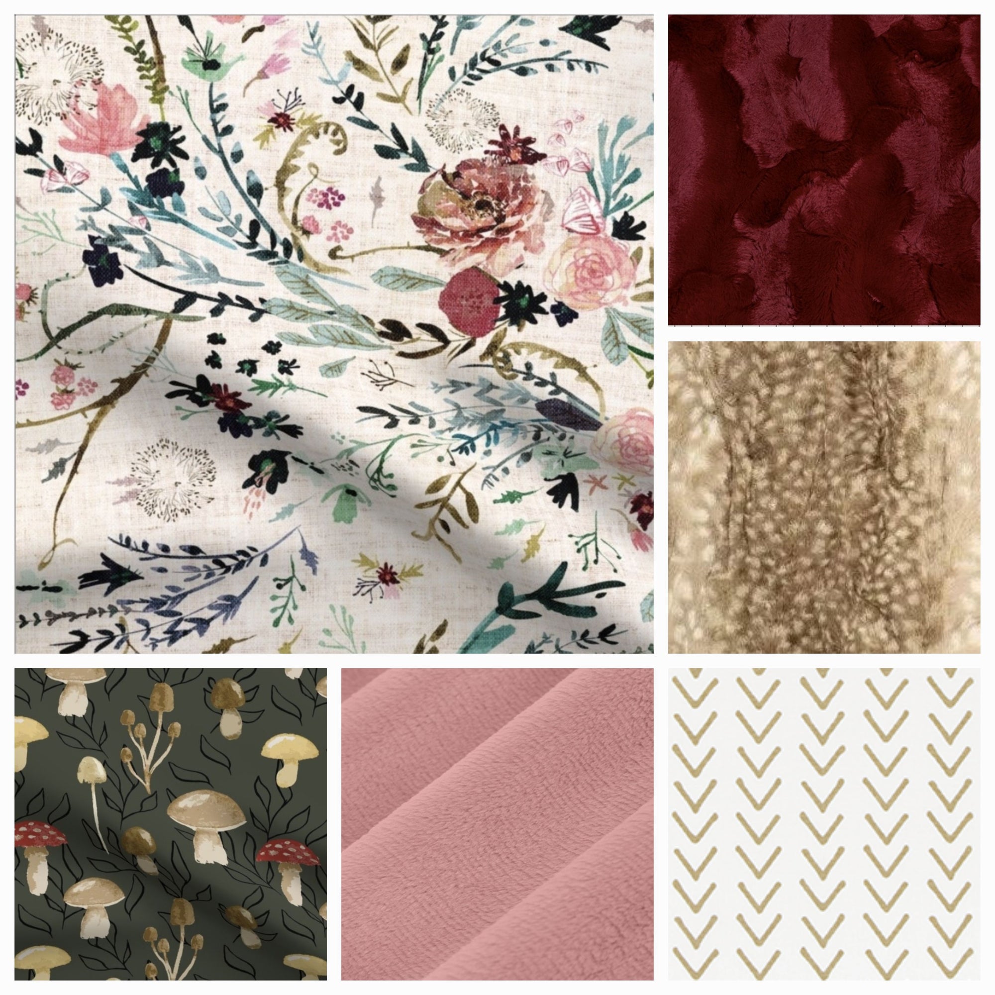 New Release Girl Crib Bedding- Whimsical Woodlanf Floral Baby Bedding & Nursery Collection - DBC Baby Bedding Co 