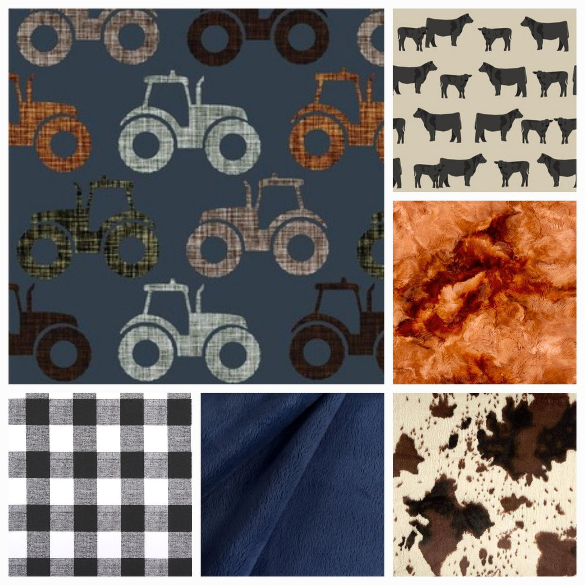 New Release Boy Crib Bedding- Tractor, Angus, and Cow Minky Farm Baby Bedding &amp; Nursery Collection - DBC Baby Bedding Co 