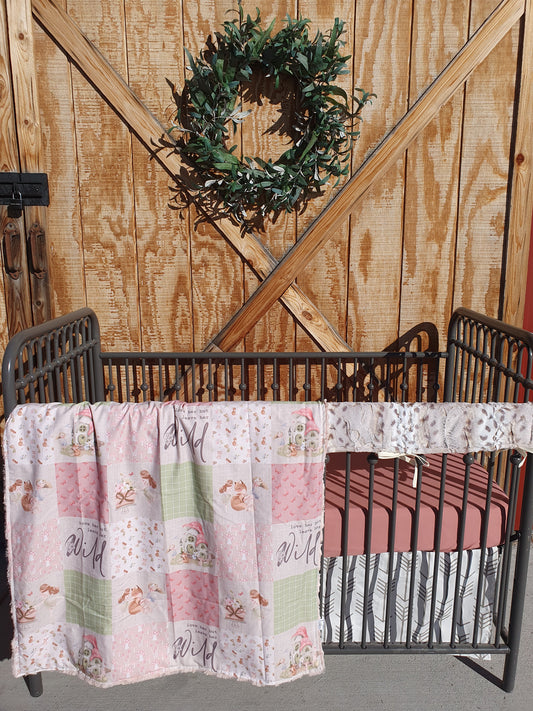 New Release Girl Crib Bedding- Woodland Fairy Garden Baby Bedding Collection - DBC Baby Bedding Co 
