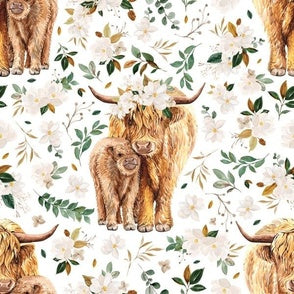New Release Girl Crib Bedding - Magnolia Highland Cow and Cow Minky Western Baby Bedding & Nursery Collection - DBC Baby Bedding Co 