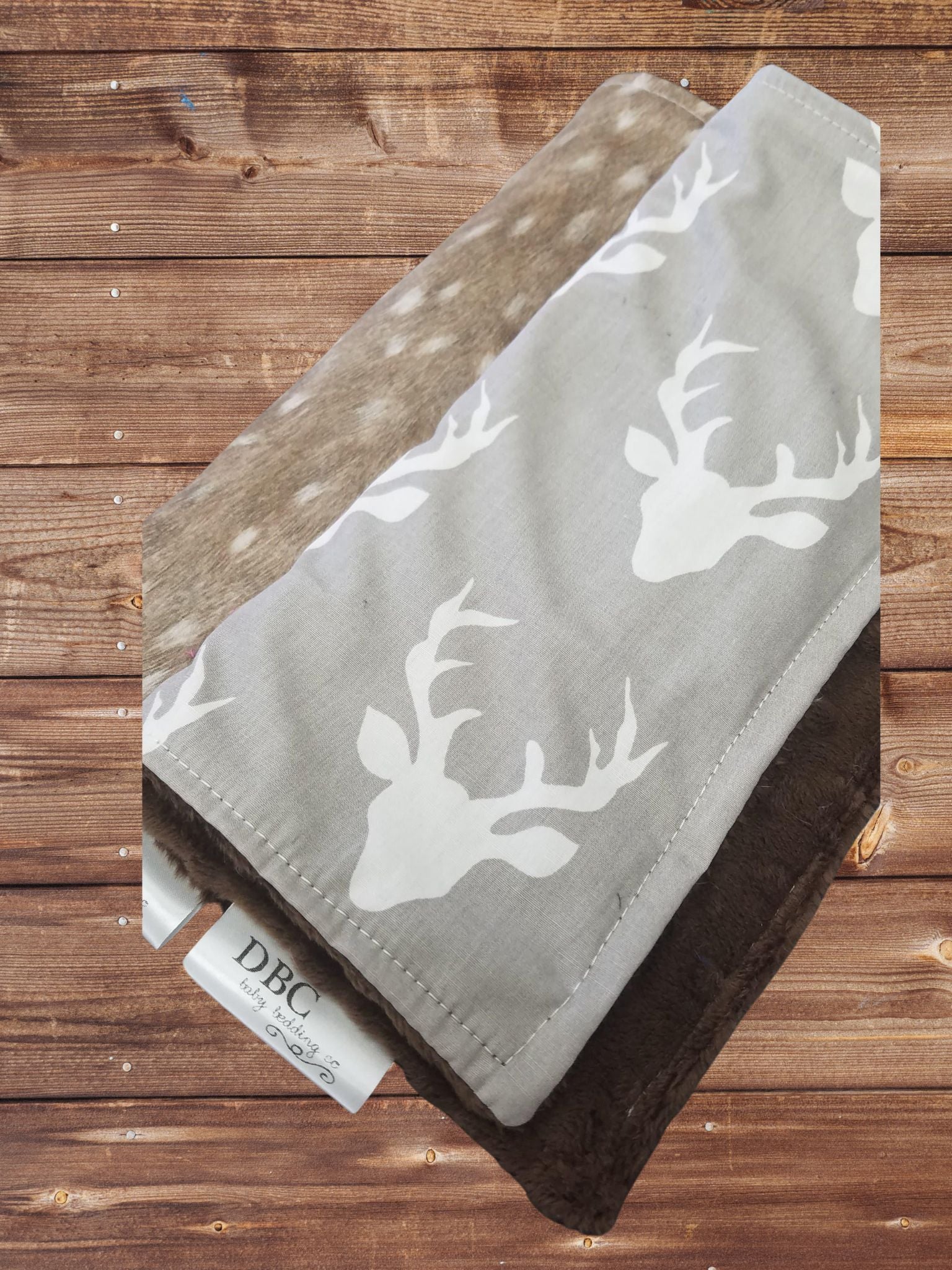 Burp Cloth Set - Buck and Deer Print Woodland Burp Cloths - DBC Baby Bedding Co 