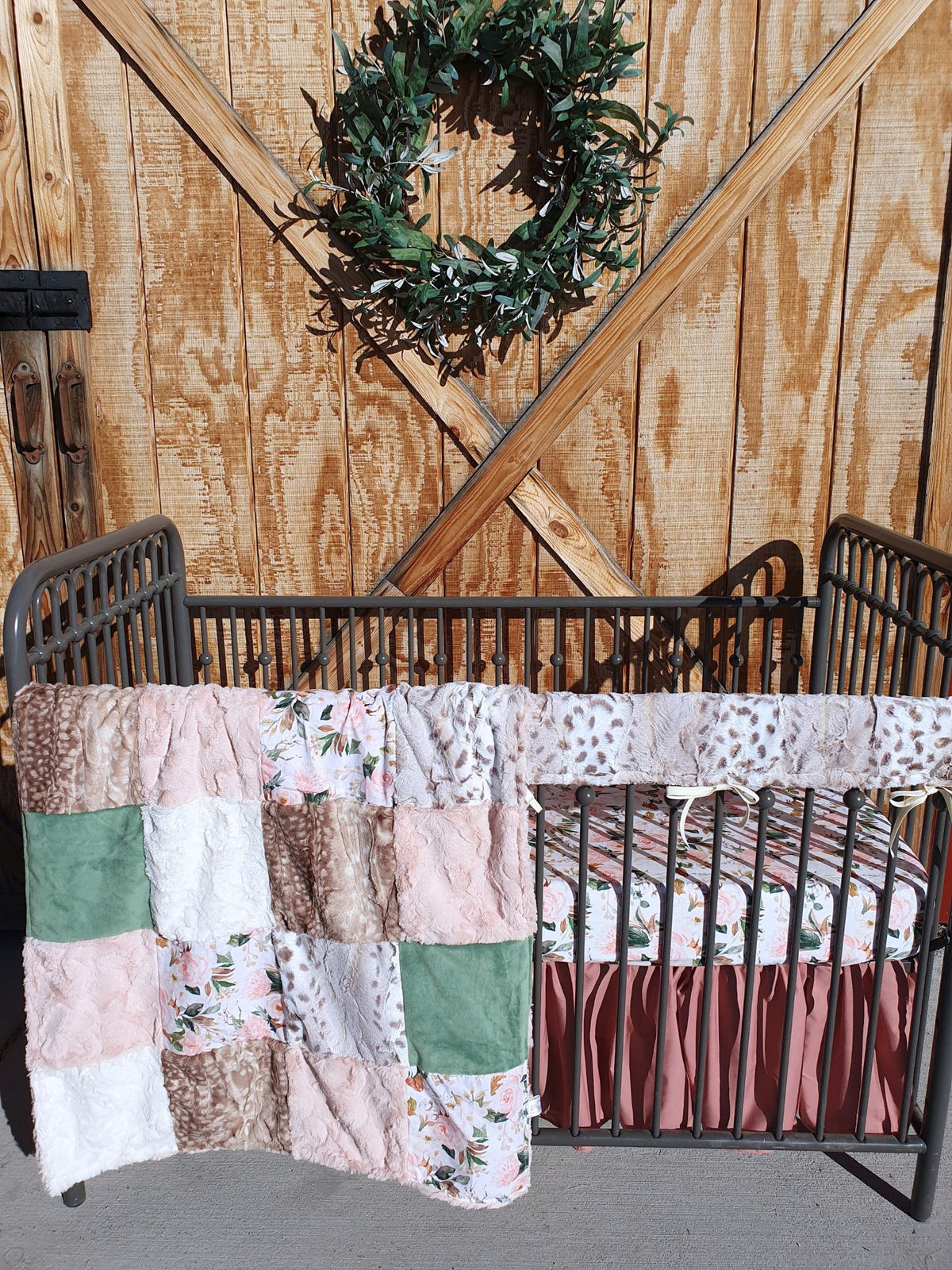 New Release Girl Crib Bedding- Shabby Chic Rose and Magnolia Floral Baby &amp; Toddler Bedding Collection - DBC Baby Bedding Co 