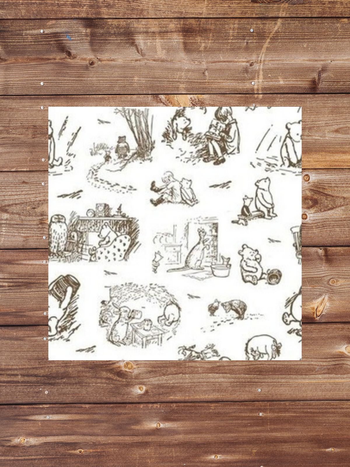 Carseat tent - Brown Toile Winnie the Pooh &amp; the 100 Acre Woods Tent - DBC Baby Bedding Co 