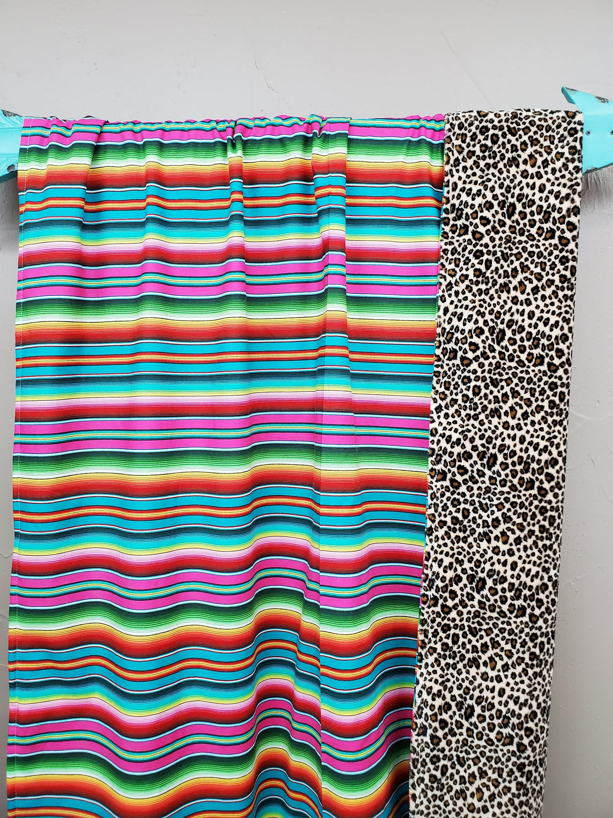 Twin, Full, or Queen Comforter - Cheetah Minky and Serape - DBC Baby Bedding Co 