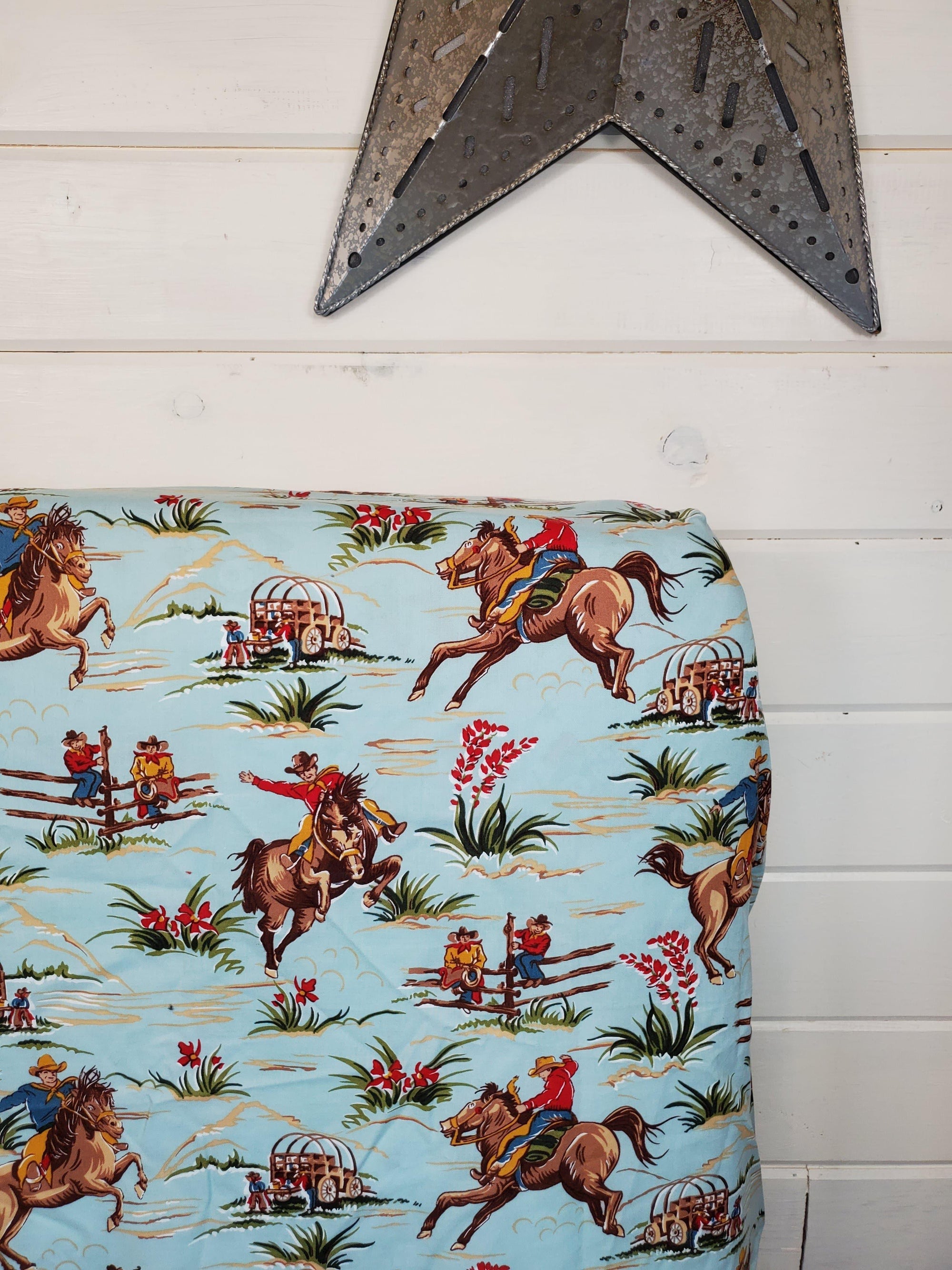 Fitted Sheet - Barn Dandy Cowboy : All Bed Sizes - DBC Baby Bedding Co 