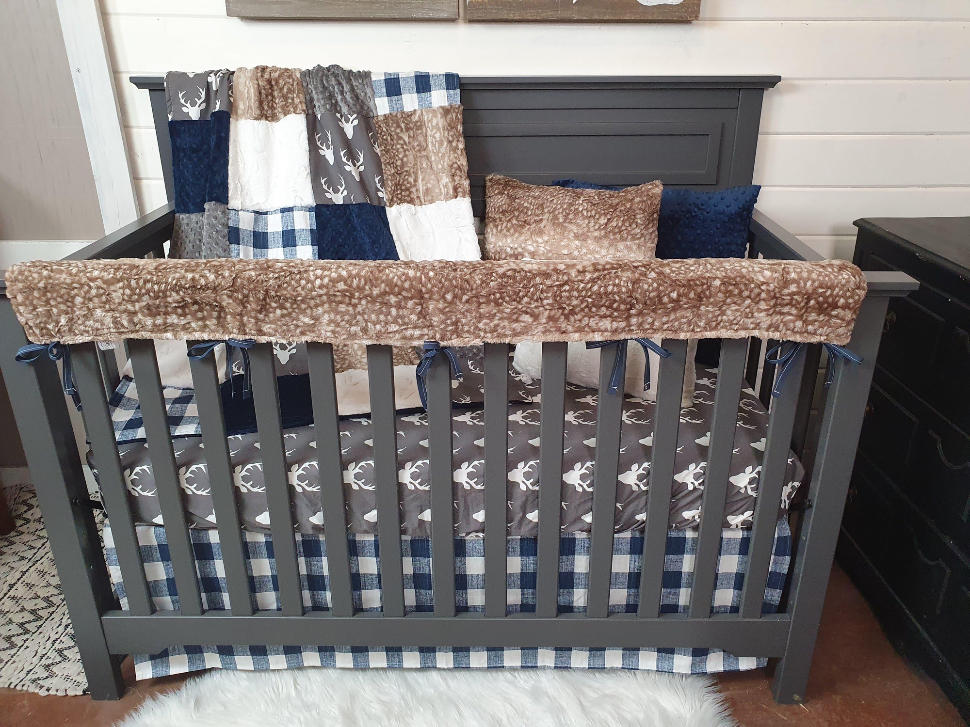Boy Crib Bedding- Buck Woodland Collection - DBC Baby Bedding Co 