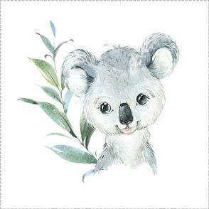 Baby Lovey - Safari Koala and gray minky with mint satin ruffle - DBC Baby Bedding Co 