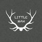 Baby Lovey - Little Man Antler Woodland and gray wild rabbit minky with gray satin ruffle - DBC Baby Bedding Co 