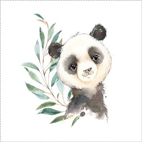 Baby Lovey - Safari Panda and gray minky with mint satin ruffle - DBC Baby Bedding Co 