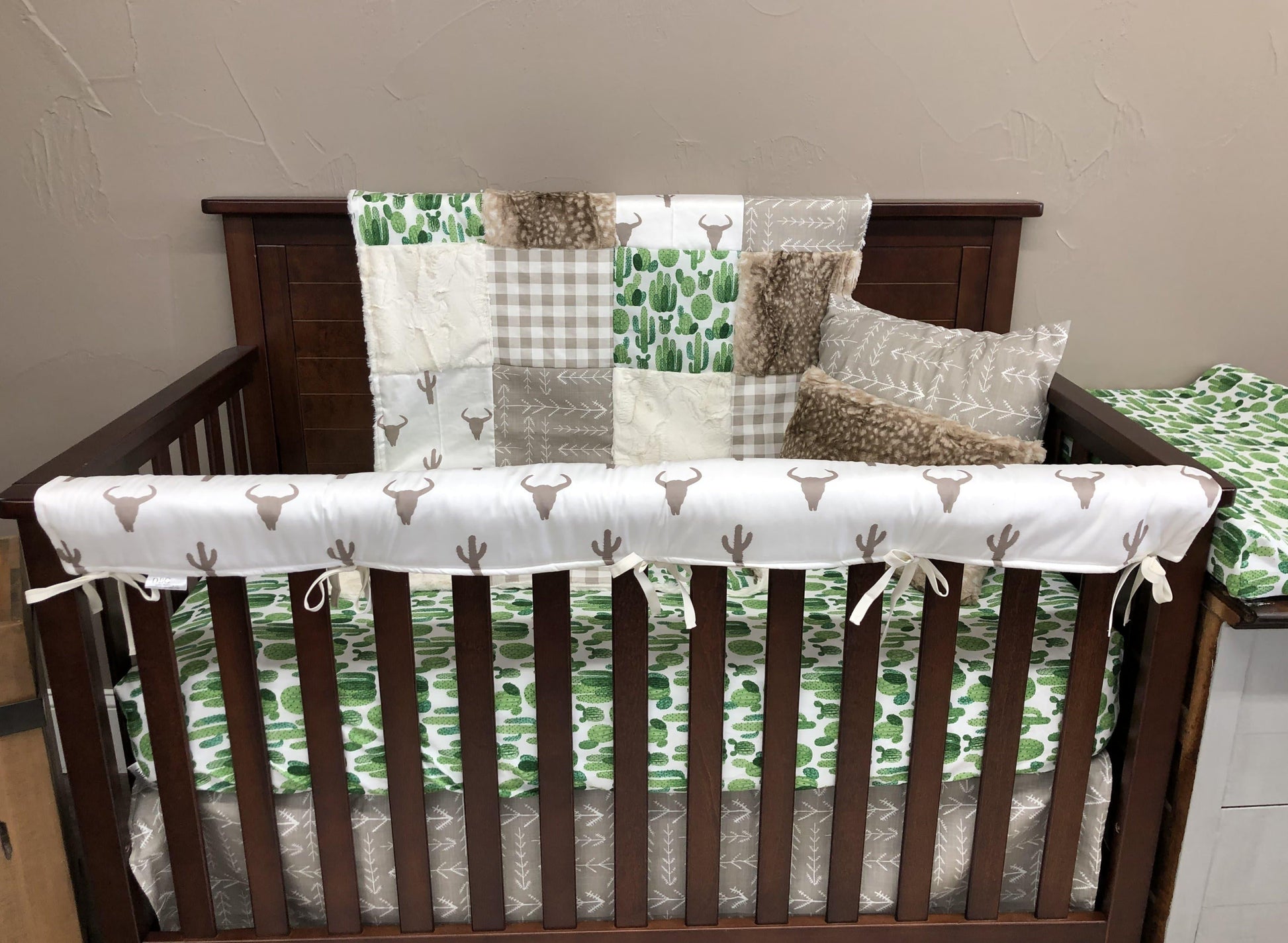 New Release Boy Crib Bedding- Steer and Cactus Baby Bedding Collection - DBC Baby Bedding Co 