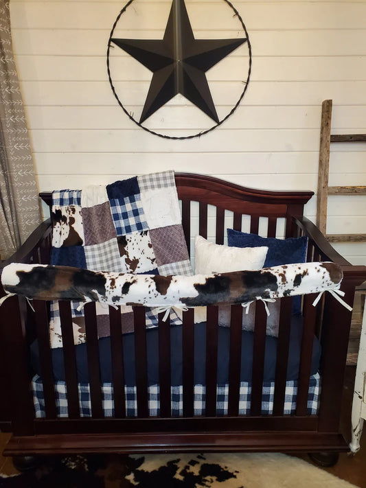 4th July Sale - Farmhouse Boy Crib Bedding 6pc set