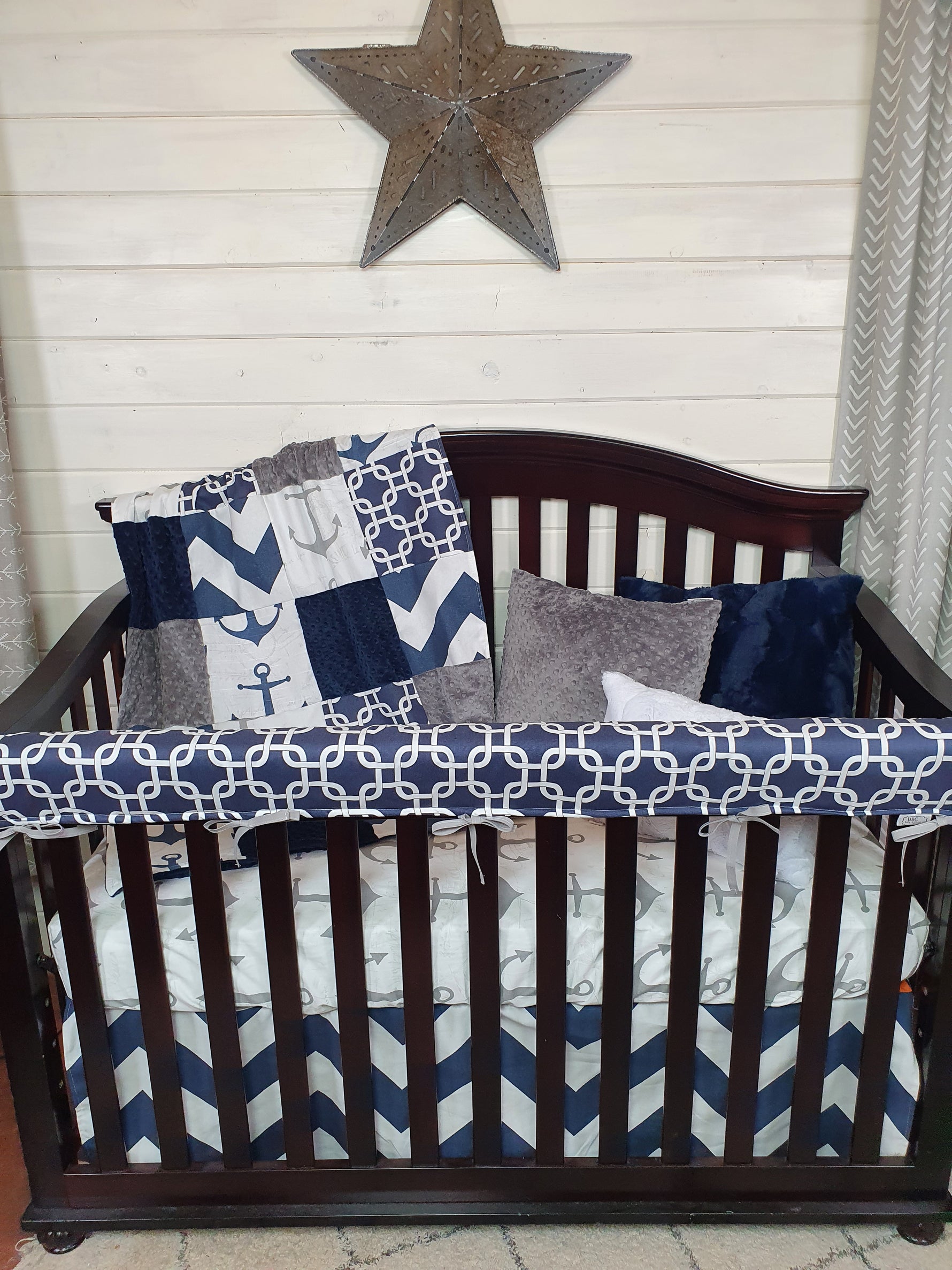 New Release Boy Crib Bedding - Nautical Anchor Baby Bedding & Nursery Collection - DBC Baby Bedding Co 