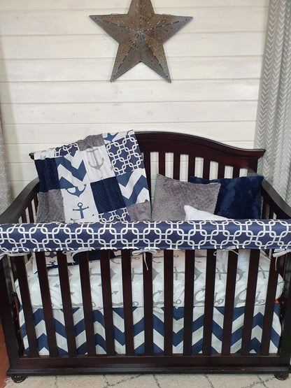 New Release Boy Crib Bedding - Nautical Anchor Baby Bedding & Nursery Collection - DBC Baby Bedding Co 