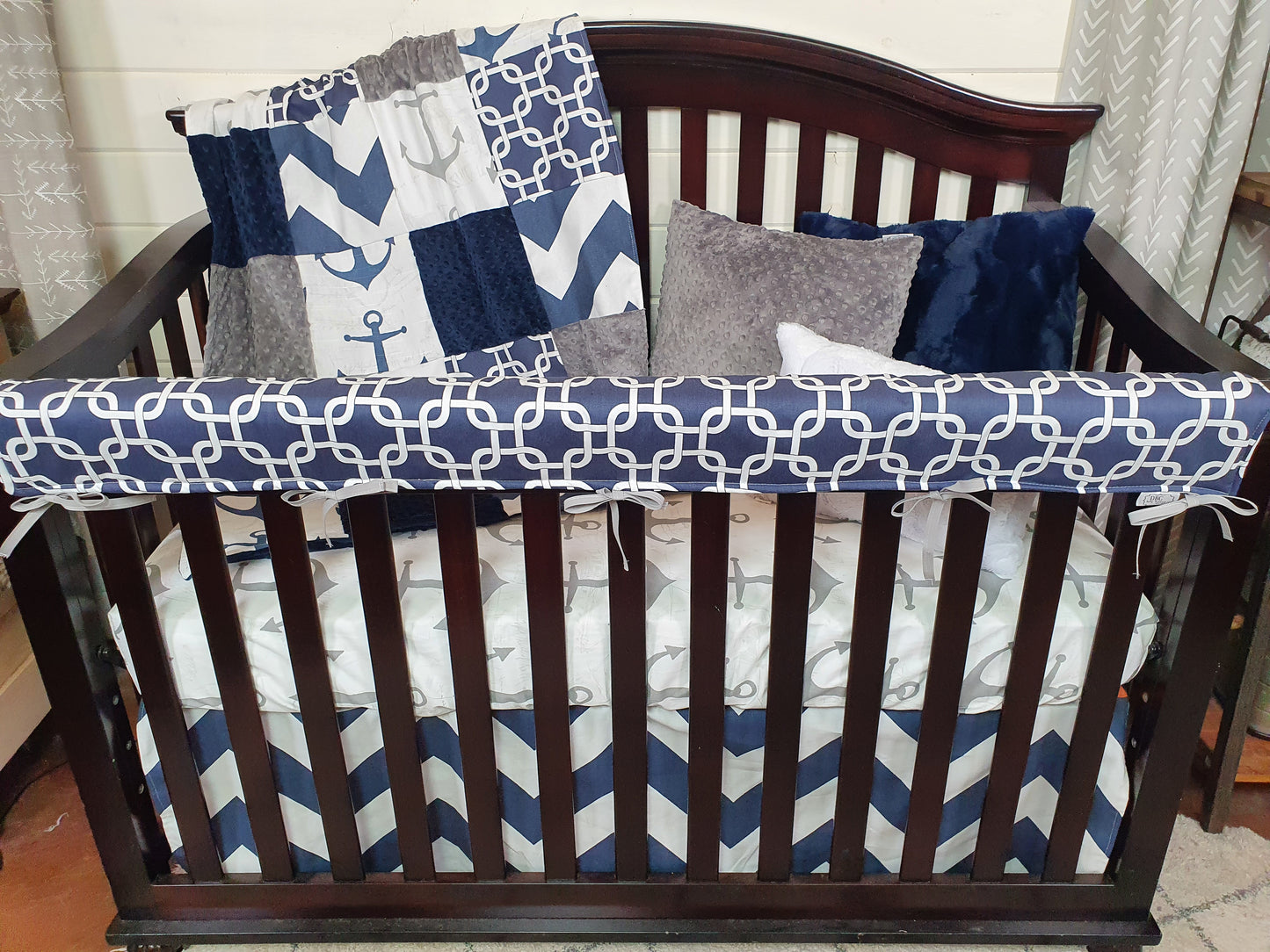 New Release Boy Crib Bedding - Nautical Anchor Baby Bedding & Nursery Collection - DBC Baby Bedding Co 