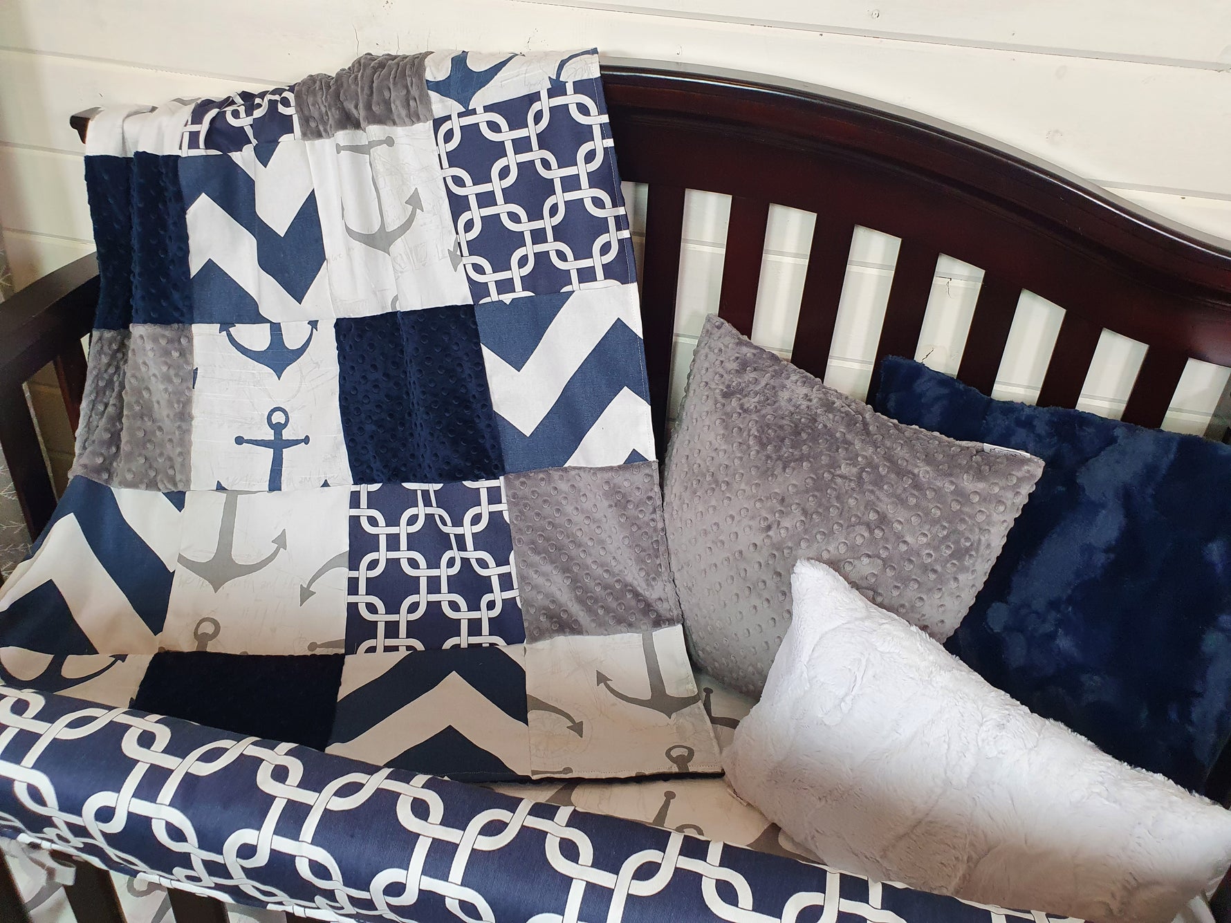 New Release Boy Crib Bedding - Nautical Anchor Baby Bedding & Nursery Collection - DBC Baby Bedding Co 