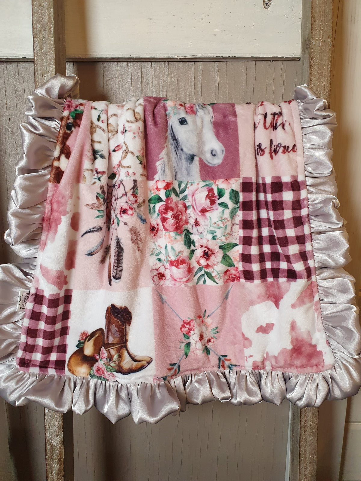 Lunch Special - Baby Ruffle Blanket - DBC Baby Bedding Co 