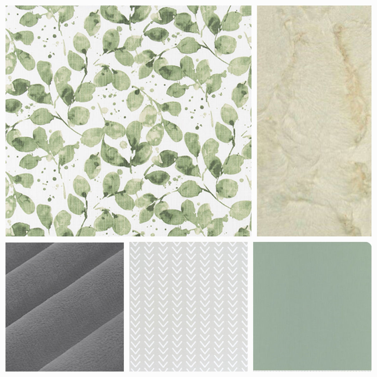New Release Neutral Crib Bedding- Eucalyptus Leaves Baby Bedding &amp; Nursery Collection - DBC Baby Bedding Co 