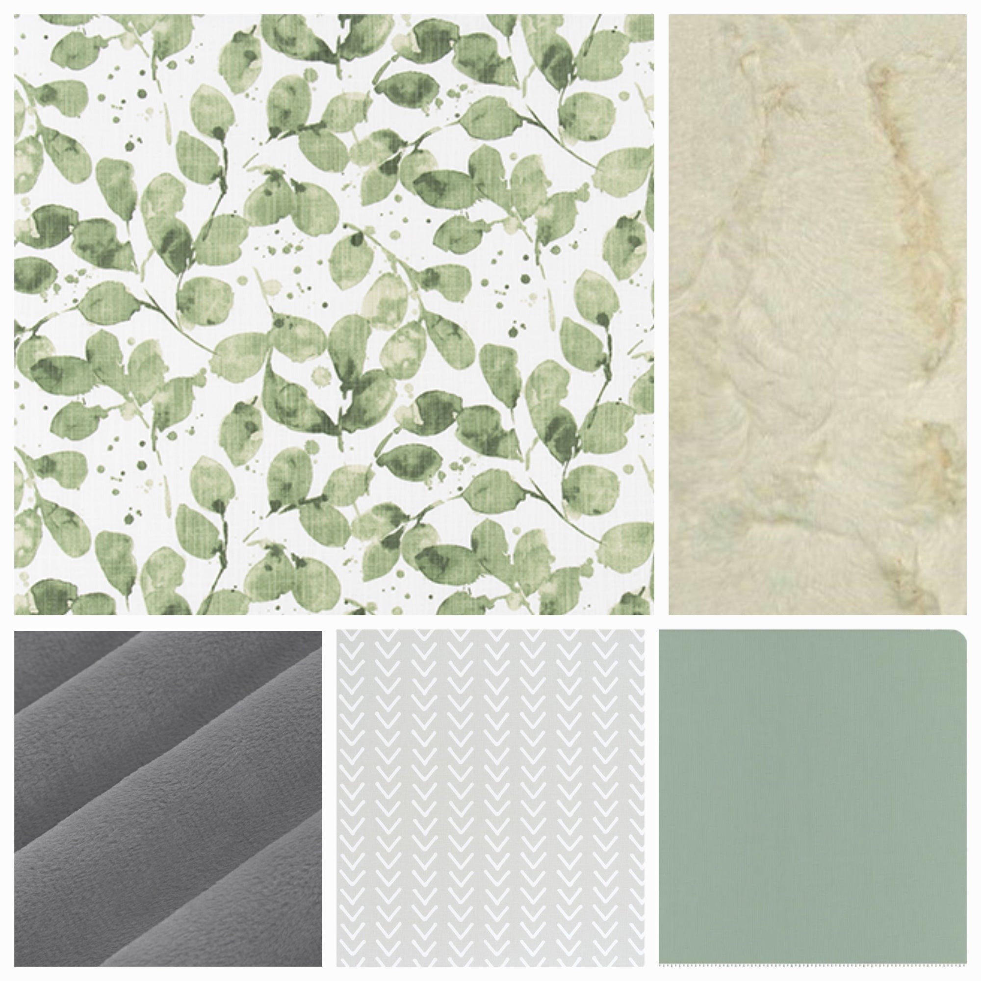 New Release Neutral Crib Bedding- Eucalyptus Leaves Baby Bedding & Nursery Collection - DBC Baby Bedding Co 