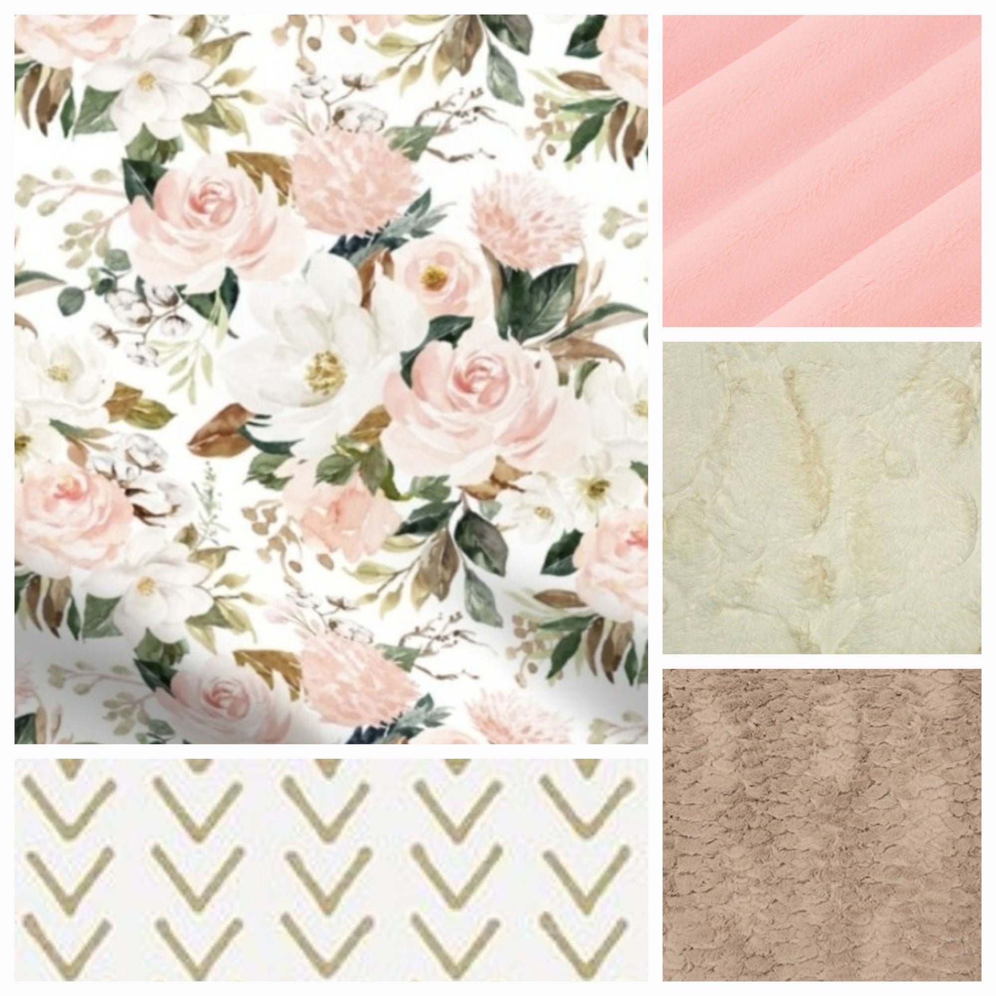 New Release Girl Crib Bedding- Rose and Magnolia Floral Baby Bedding & Nursery Collection - DBC Baby Bedding Co 