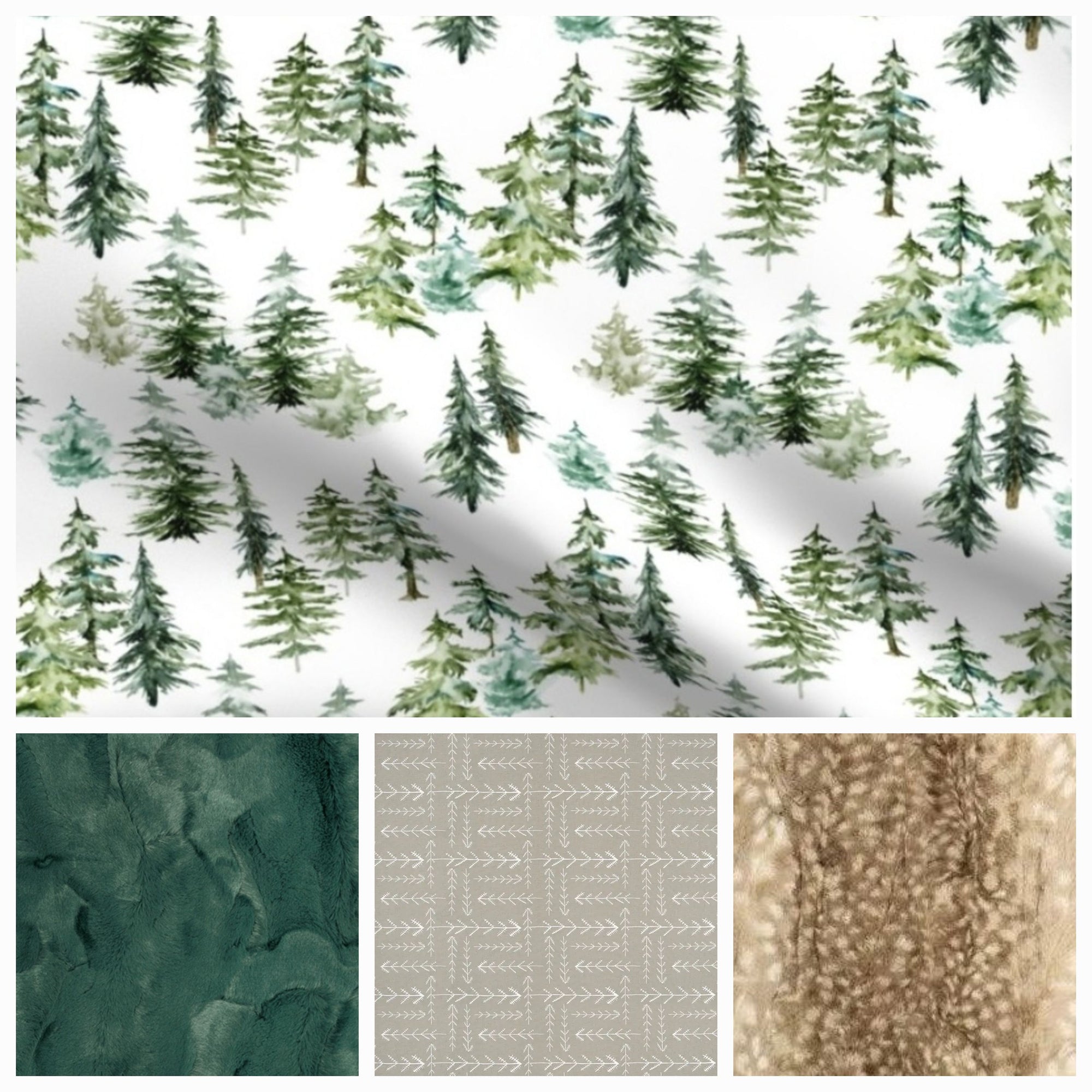 New Release Neutral Crib Bedding- Pine Tree Woodland Baby Bedding & Nursery Collection - DBC Baby Bedding Co 