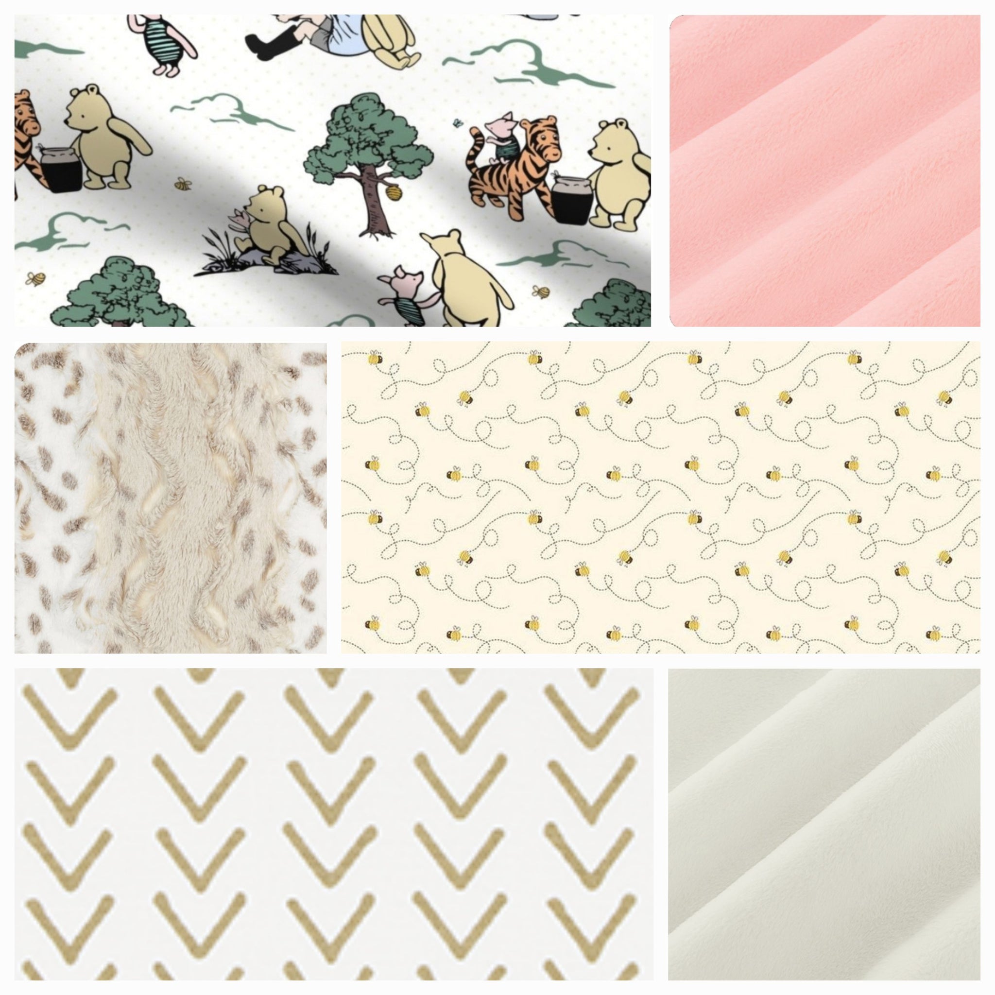 Neutral Crib Bedding- Classic Winnie Pooh Baby Bedding Collection