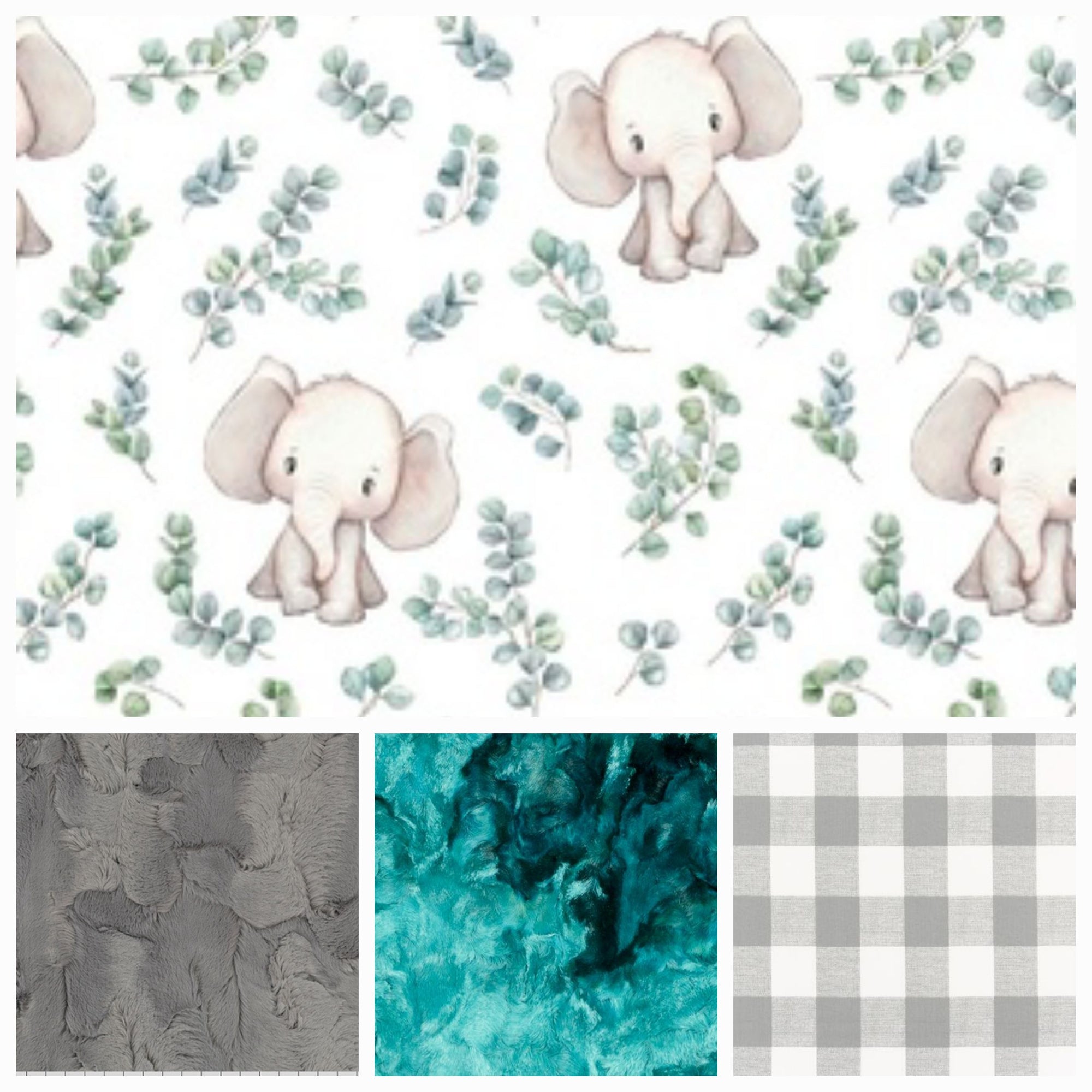 New Release Boy Crib Bedding- Safari Elephant and Eucalyptus Baby Bedding Collection - DBC Baby Bedding Co 