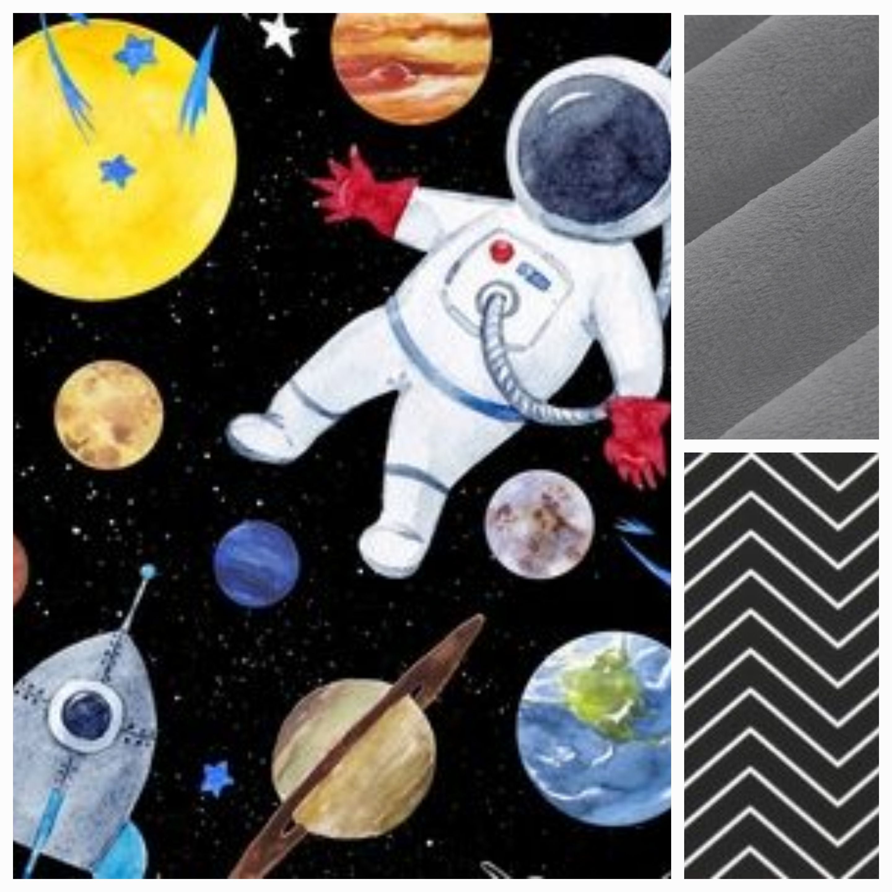 Boy Crib Bedding Astronaut Rockets in Outer Space Baby Bedding and Nu DBC Baby Bedding Co