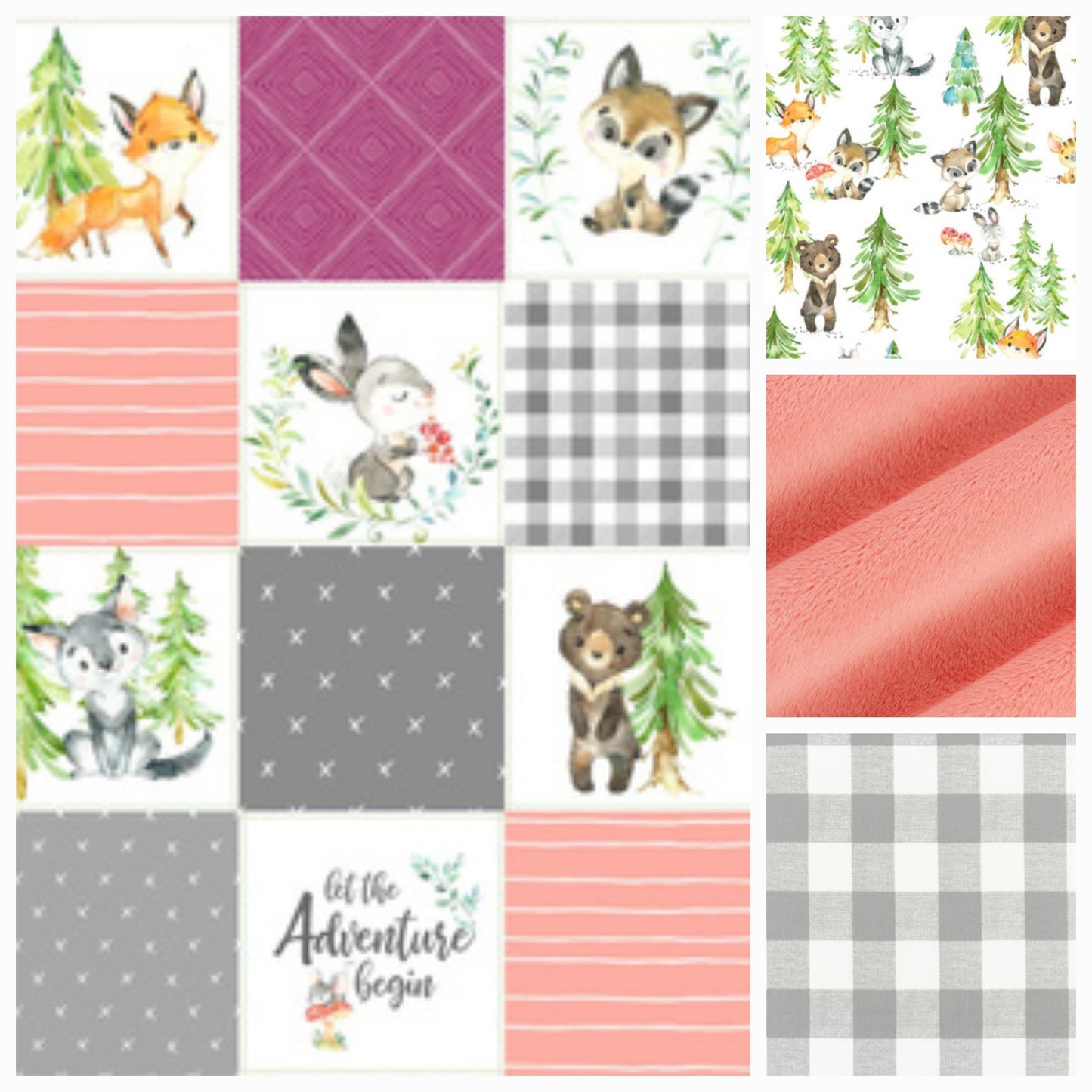 New Release Girl Crib Bedding- And the Adventure Begins Woodland Animals Baby Bedding Collection - DBC Baby Bedding Co 