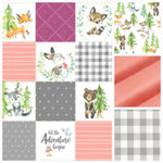 New Release Girl Crib Bedding- And the Adventure Begins Woodland Animals Baby Bedding Collection - DBC Baby Bedding Co 