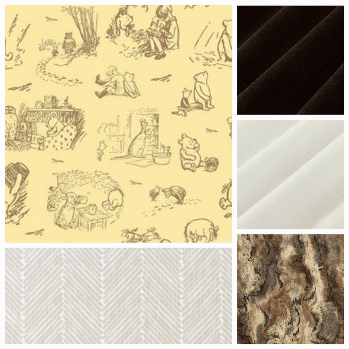 New Release Neutral Crib Bedding- Golden Classic Winnie Pooh Toile Baby Bedding &amp; Nursery Collection - DBC Baby Bedding Co 