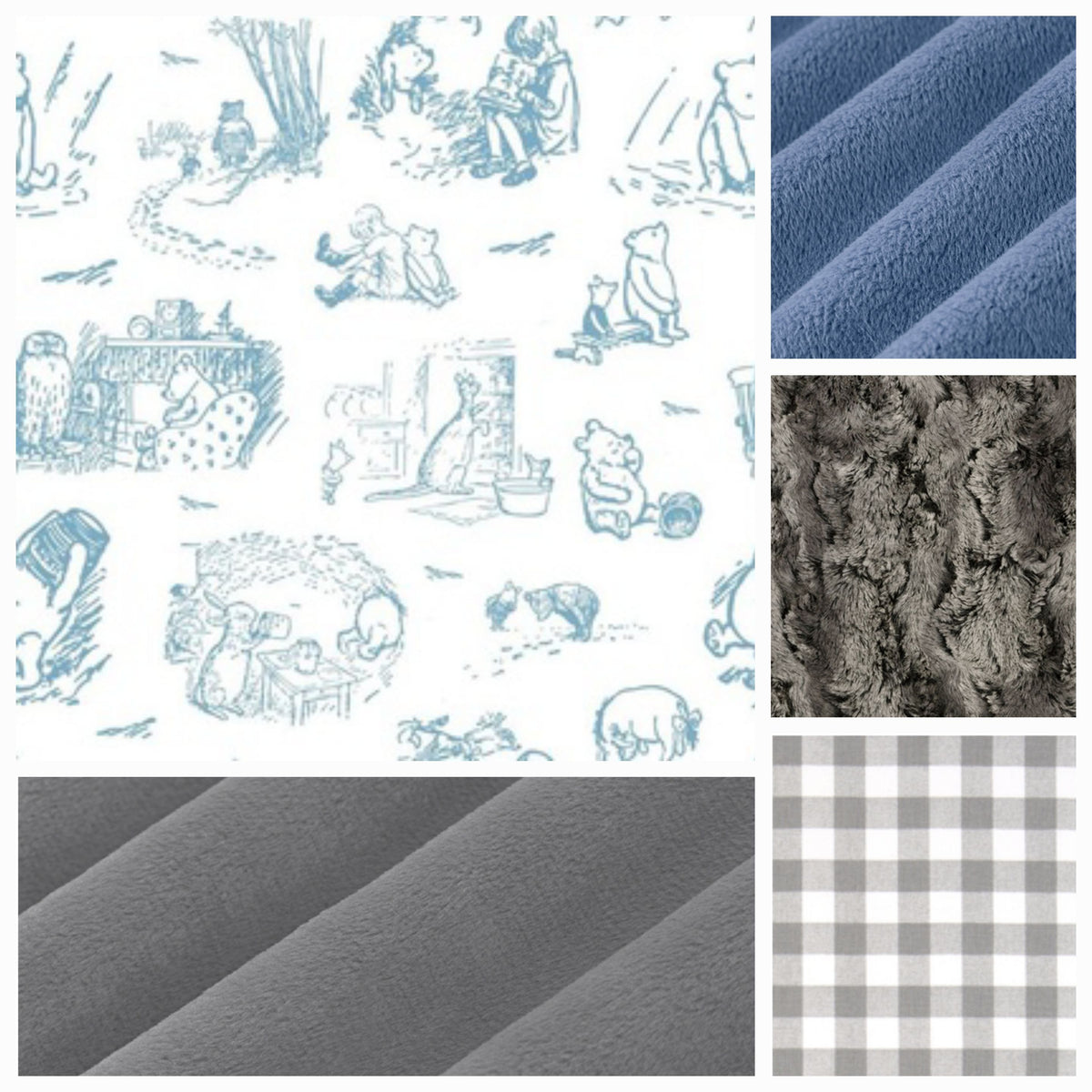 New Release Boy Crib Bedding- Classic Winnie Pooh Blue Toile Baby Bedding &amp; Nursery Collection - DBC Baby Bedding Co 