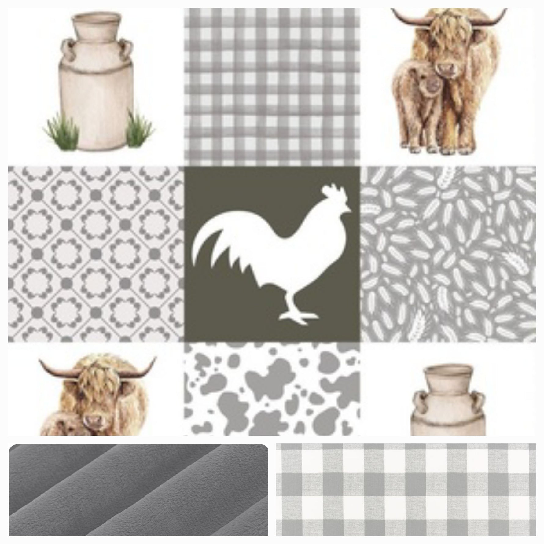 New Release Neutral Crib Bedding - Highland Cow Farm Baby Bedding & Nursery Collection - DBC Baby Bedding Co 