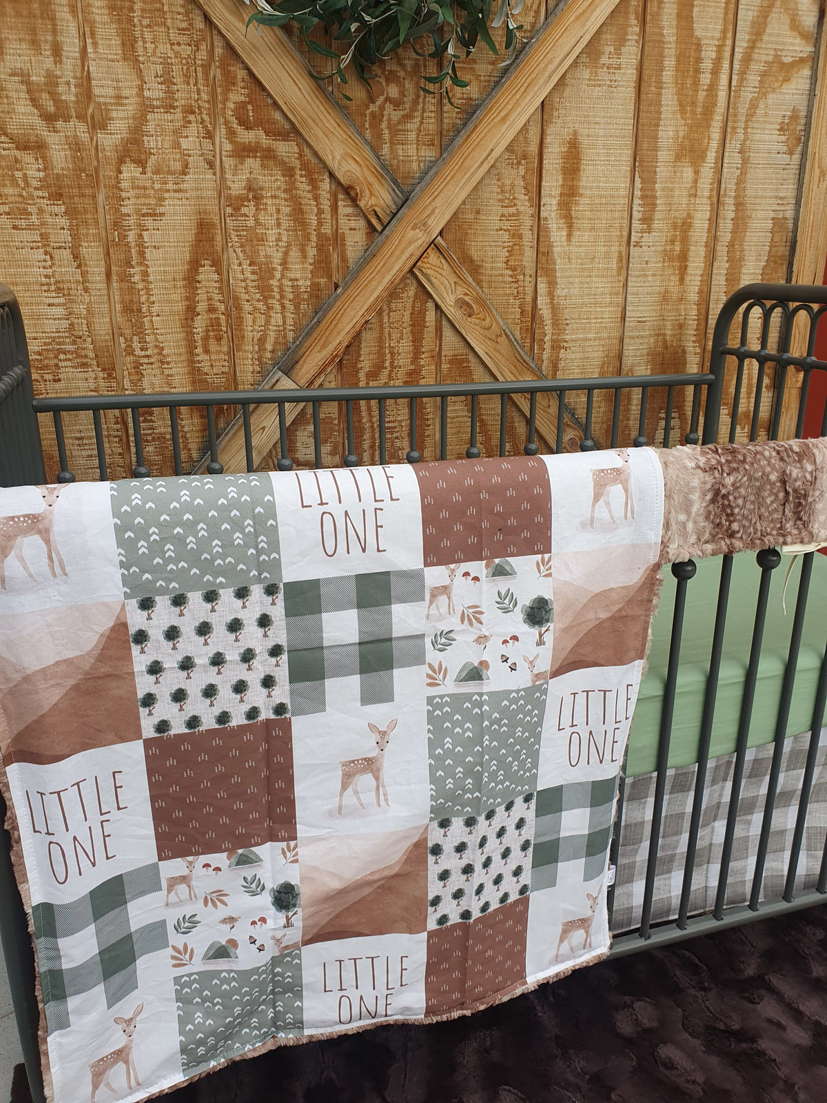 New Release Neutral Crib Bedding- Little One Deer Woodland Crib Bedding Collection - DBC Baby Bedding Co 
