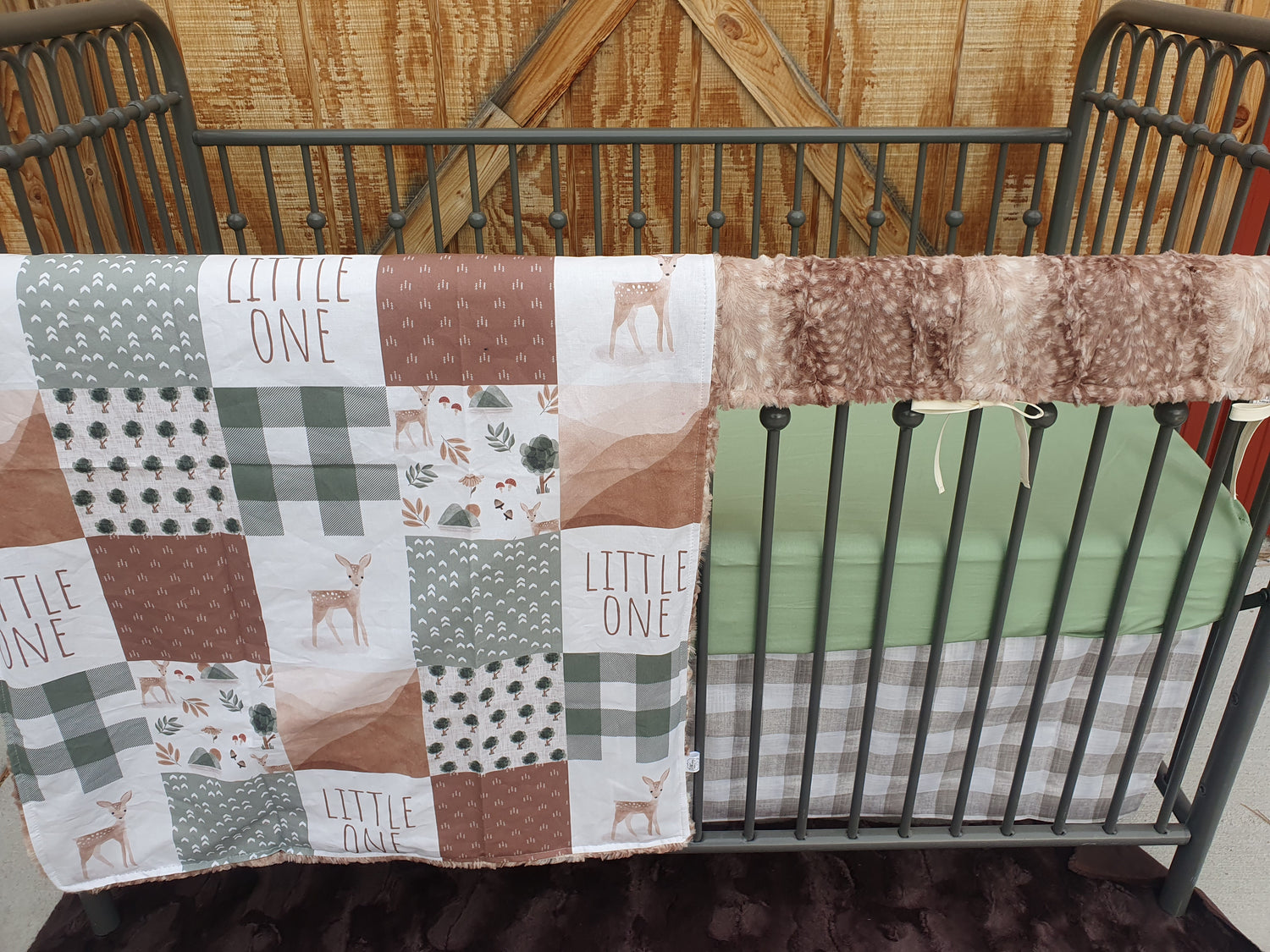 New Release Neutral Crib Bedding- Little One Deer Woodland Crib Bedding Collection - DBC Baby Bedding Co 