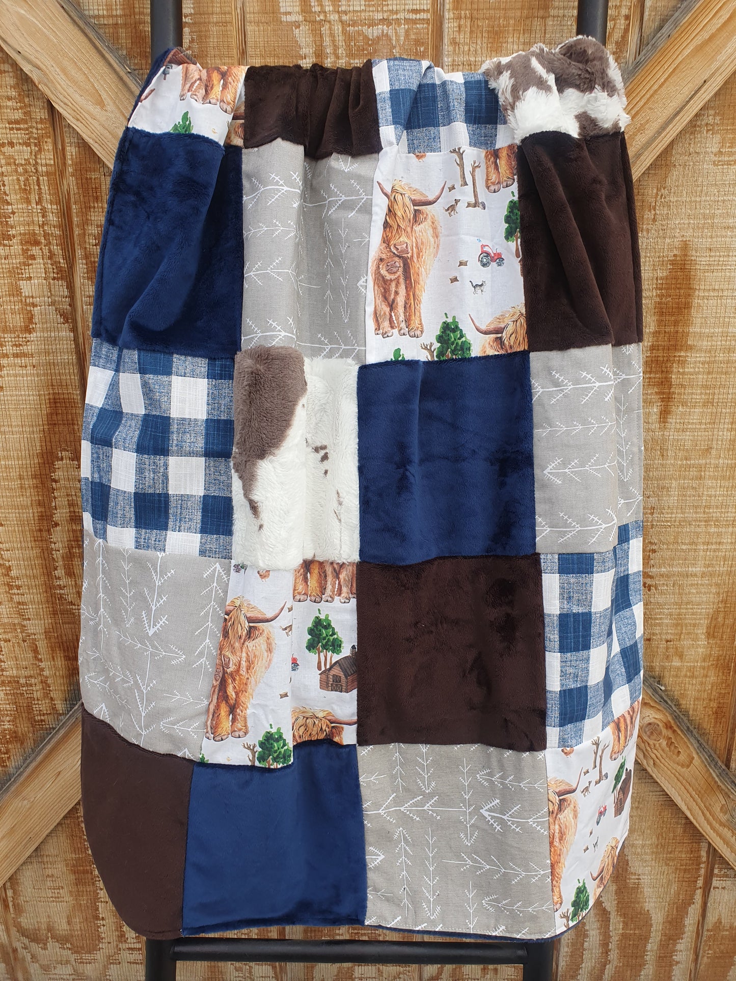 New Release Boy Crib Bedding- Farm Highland Cows Baby Bedding & Nursery Collection - DBC Baby Bedding Co 