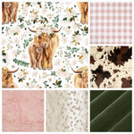 New Release Girl Crib Bedding - Magnolia Highland Cow Farm Girl Baby Bedding & Nursery Collection - DBC Baby Bedding Co 