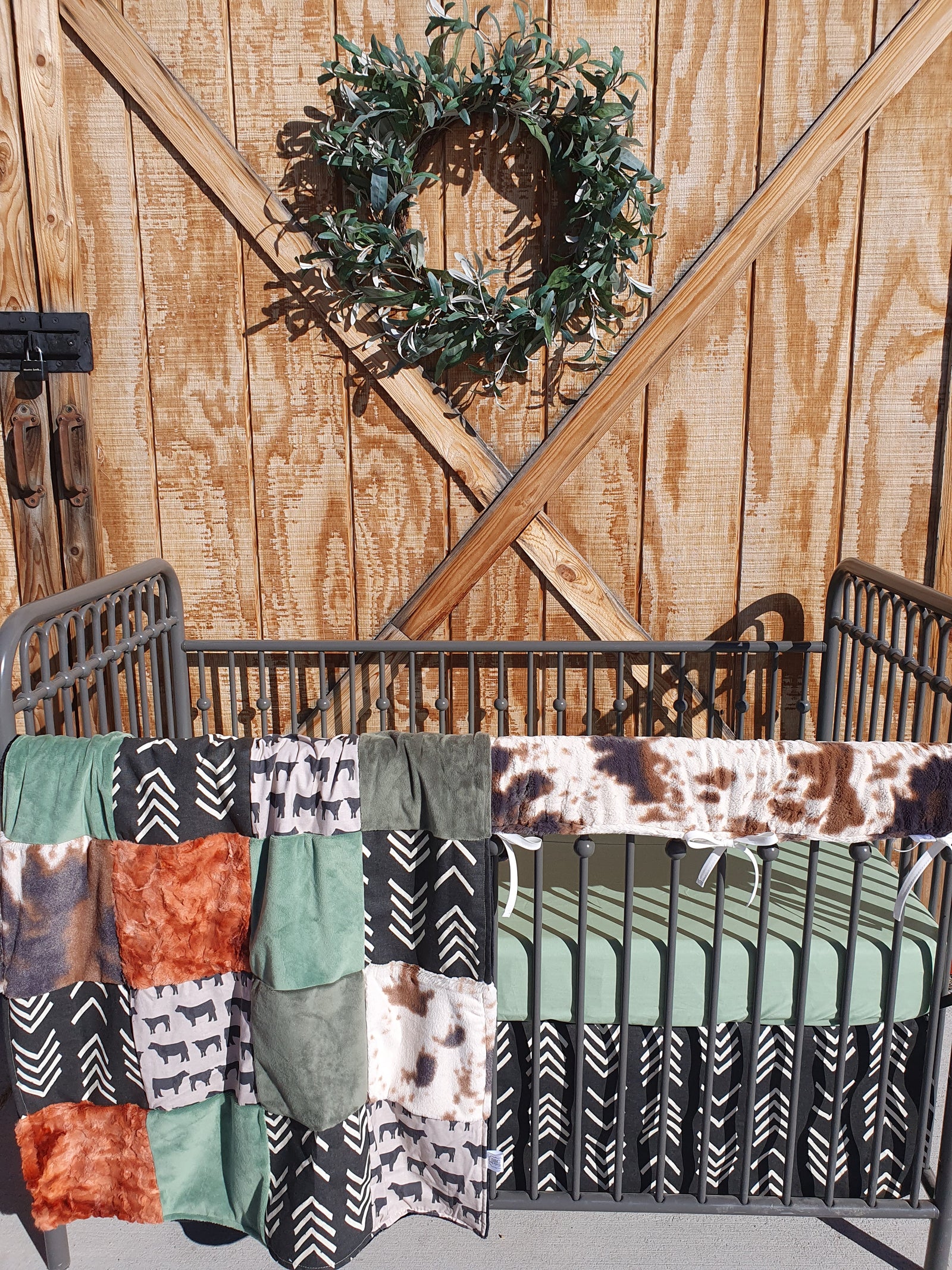 Rustic woodland on sale crib bedding girl