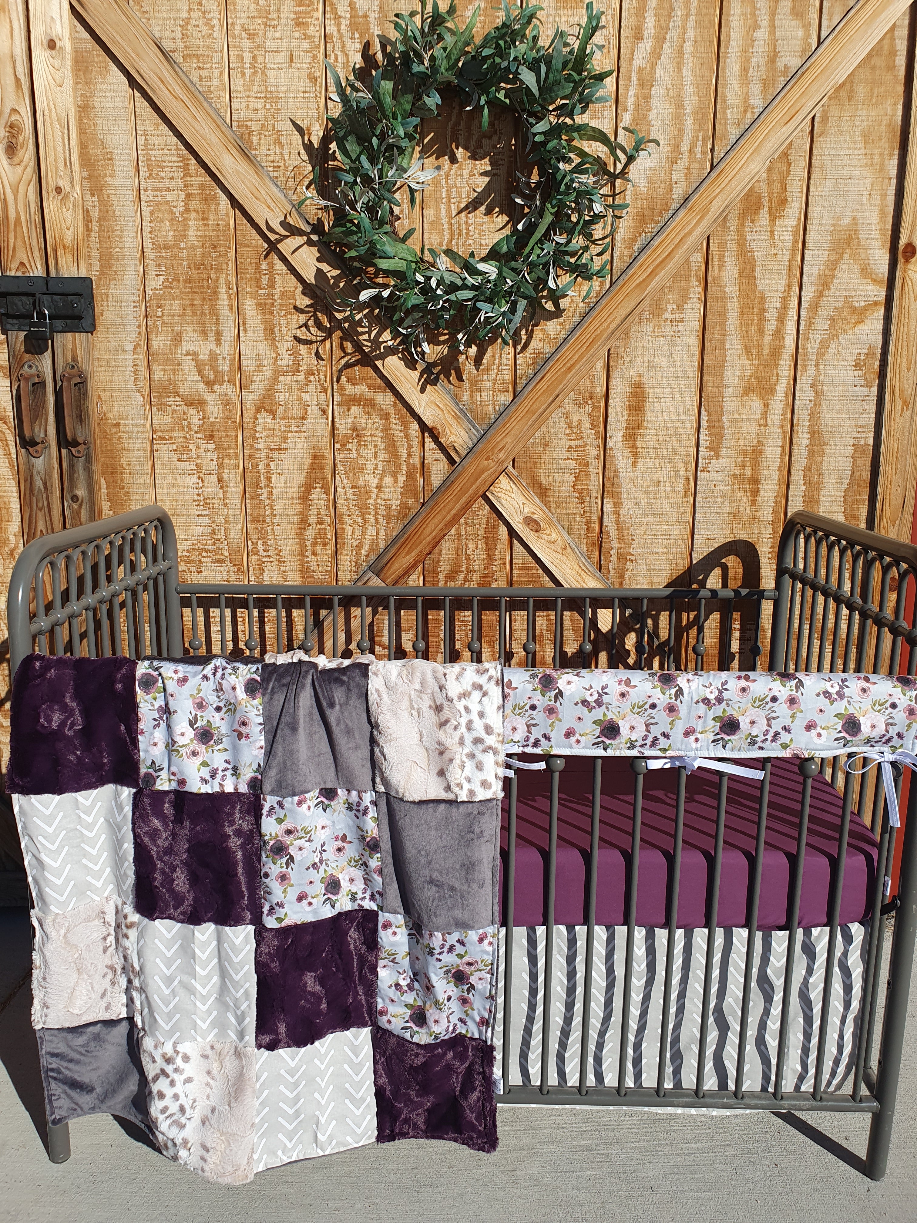 Plum crib bedding sale