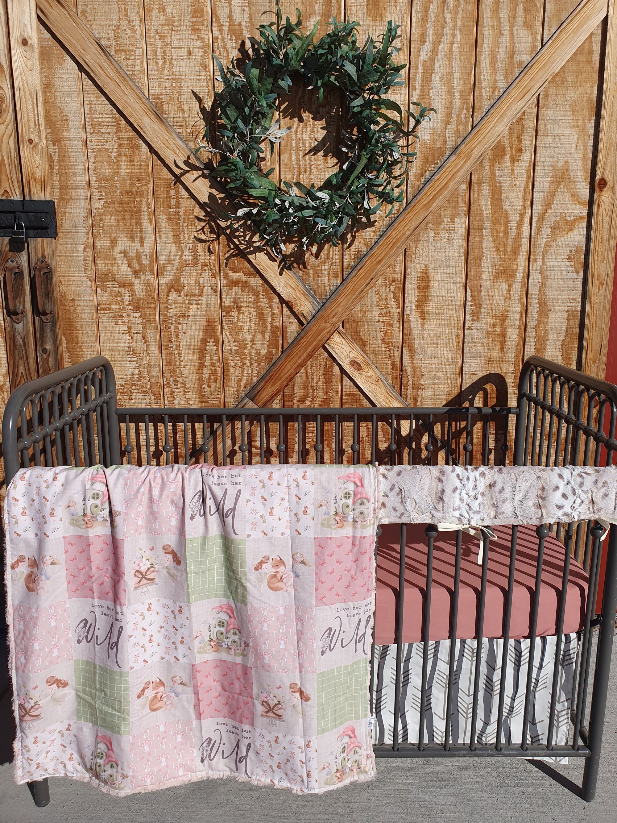 New Release Girl Crib Bedding- Woodland Fairy Garden Baby Bedding Collection - DBC Baby Bedding Co 