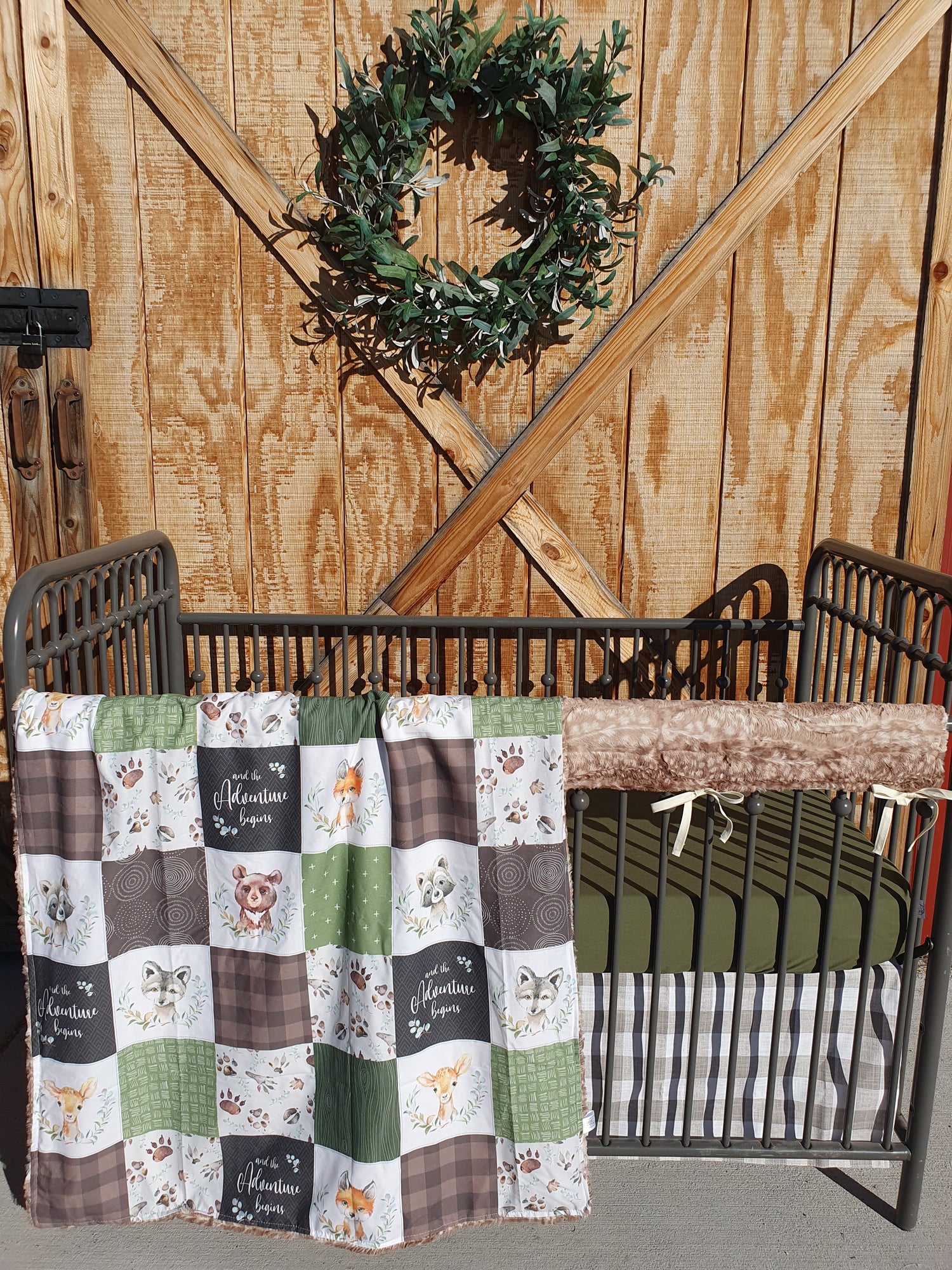 New Release Neutral Crib Bedding- And the Adventure Begins Woodland Crib Bedding Collection - DBC Baby Bedding Co 