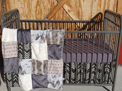 New Release Boy Crib Bedding- Wild Free Mountains Woodland Baby Bedding Collection - DBC Baby Bedding Co 