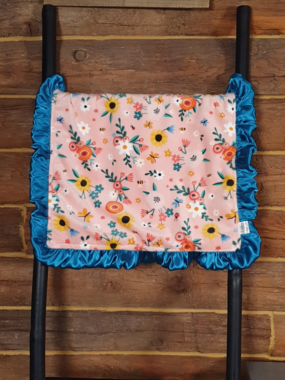 Live Blanket Sale - 18&quot; Lovey Flower Garden and Coral Snowy Owl Minky - DBC Baby Bedding Co 
