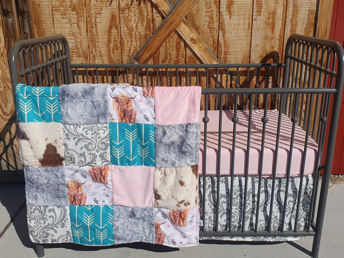 Live Bedding Sale - Highland Cow Collection - DBC Baby Bedding Co 