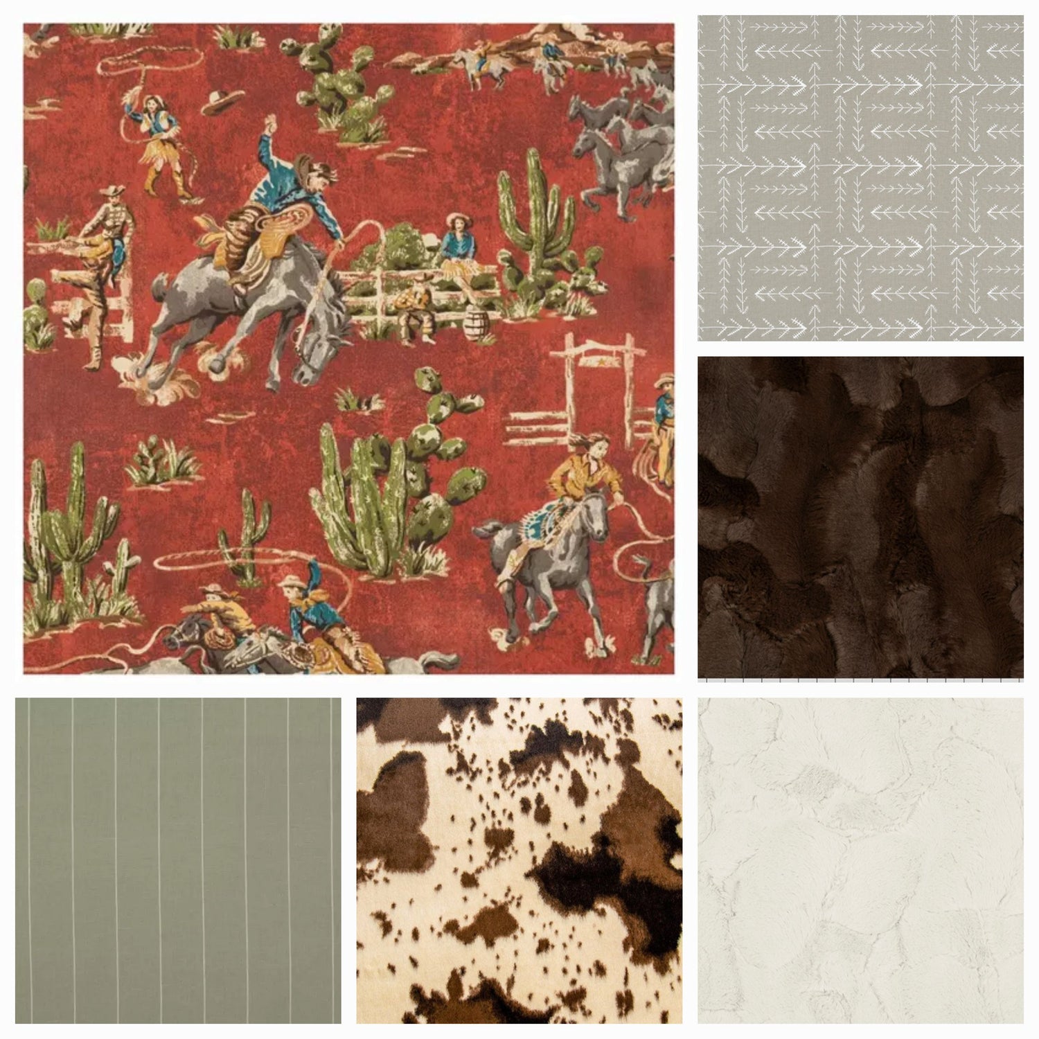 New Release Boy Crib Bedding- Vintage Cowboy and Cow Minky Western Baby & Toddler Bedding Collection - DBC Baby Bedding Co 