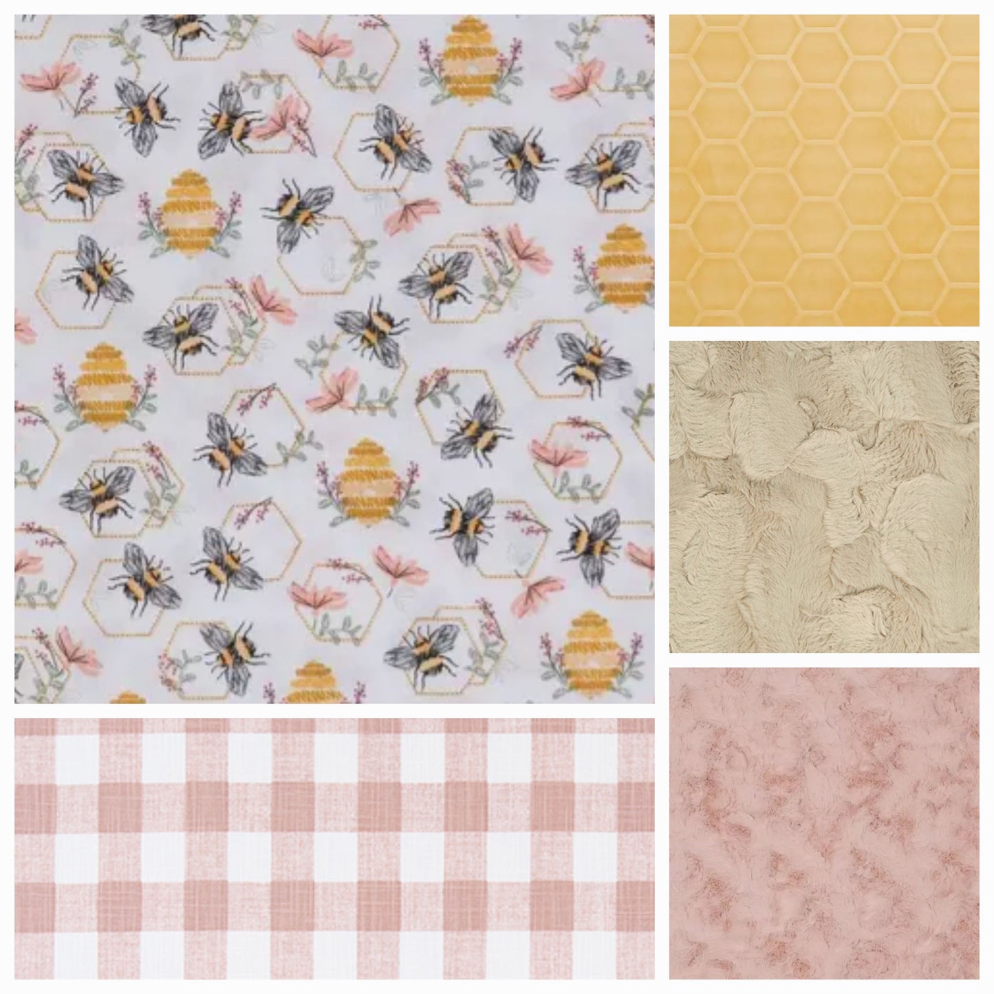 New Release Girl Crib Bedding- Honey Bee and Beehive Minky Nature Baby & Toddler  Bedding Collection - DBC Baby Bedding Co 