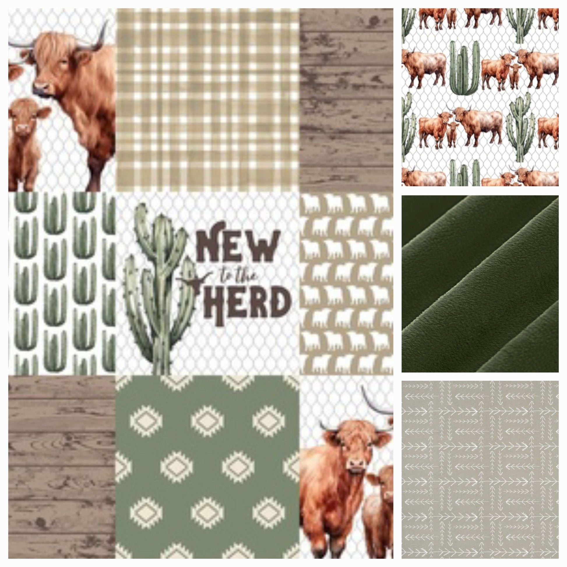 New Release Boy Crib Bedding- New to the Herd Highland Cow Western Baby & Toddler  Bedding Collection - DBC Baby Bedding Co 