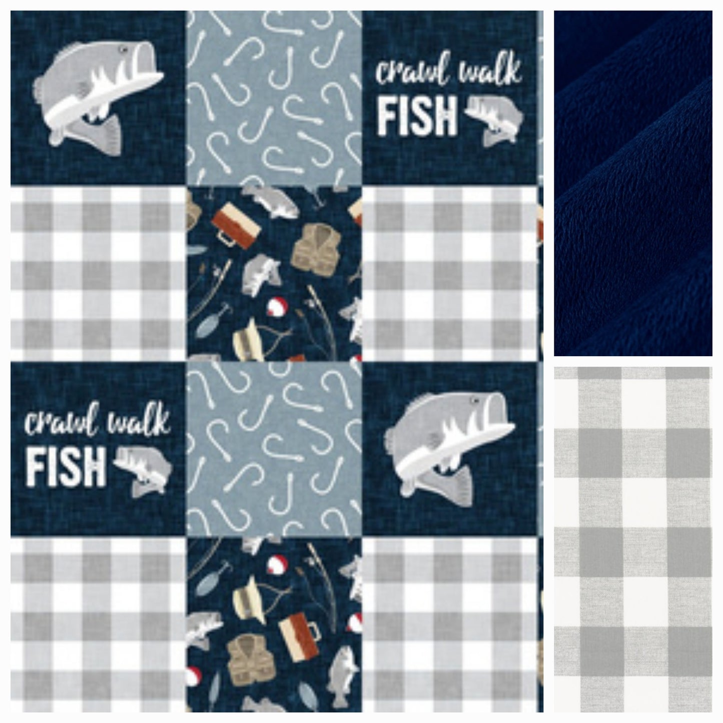 New Release Boy Crib Bedding- Crawl, Walk, Fish Fishing Bedding and Nursery Collection - DBC Baby Bedding Co 