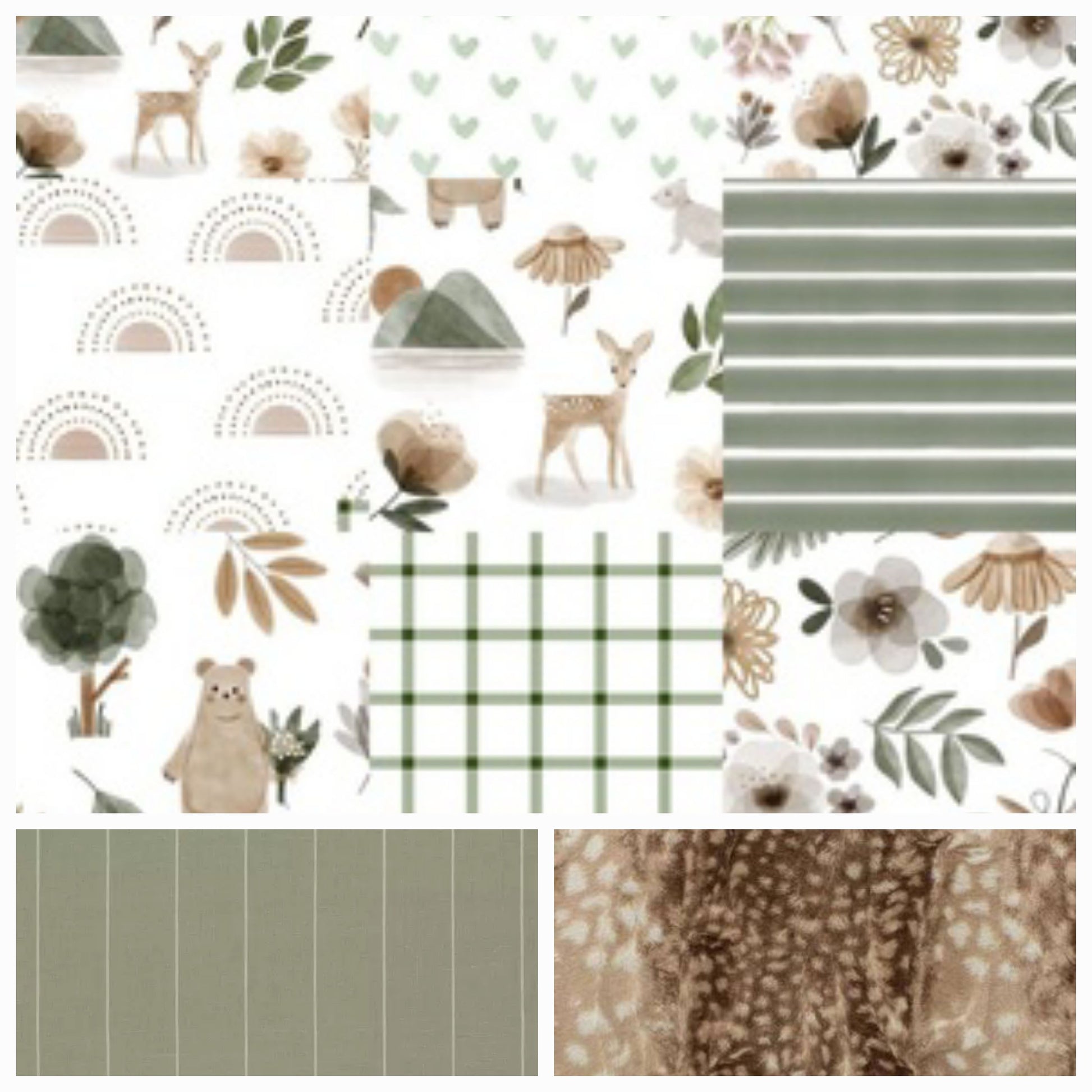 New Release Neutral Crib Bedding- Deer and Bear Woodland Baby & Toddler Bedding Collection - DBC Baby Bedding Co 