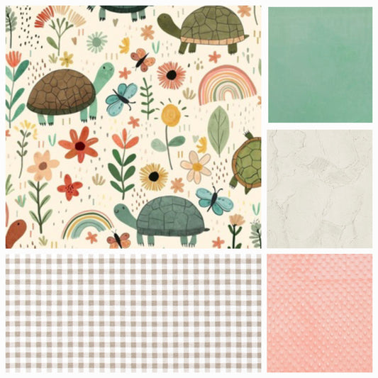 New Release Girl Crib Bedding- Turtles, Butterflies, and Wildflowers Nature Baby & Toddler Bedding Collection